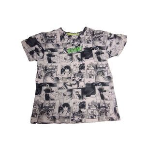 Seven Souls T-shirt Pop Art Anime Comic Strip All Over Print Size M.  Lt Pink.